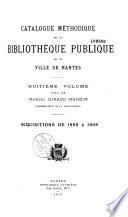 Catalogue méthodique de la bibliothèque publique de la ville de Nantes