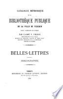Catalogue méthodique de la Bibliothèque publique de la ville de Verdun