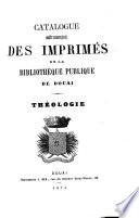 Catalogue méthodique des imprimés de la bibliothèque publique de Douai