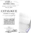 Catalogue méthodique et raisonné