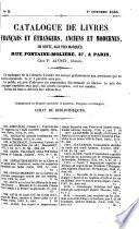 Catalogue n° 2 de livres français et étrangers, anciens et modernes
