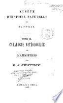 Catalogue ostéologique des mammifères