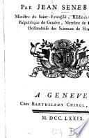 Catalogue raisonné des manuscrits dans la bibliothèque de la ville de Geneve