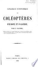Catalogue synonymique des Coléoptères d'Europe et d'Algérie