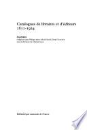 Catalogues de libraires et d'éditeurs, 1811-1924