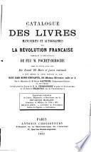 Catalogues des livres