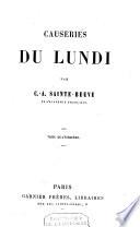 Causeries du Lundi