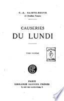 Causeries du lundi par C.-A. Sainte-Beuve