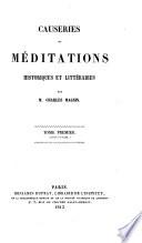 Causeries et méditations historiques et littéraires