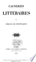 Causeries littéraires