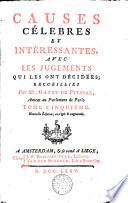 Causes célebres et intéressantes, avec les jugements qui les ont décidées