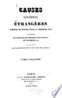 Causes célèbres étrangères publicées en France pour la première fois