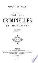 Causes criminelles et mondaines de ...