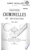 Causes criminelles et mondaines...