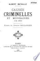 Causes criminelles et mondaines