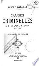 Causes criminelles et mondaines...