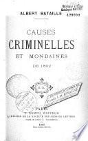 Causes criminelles et mondaines...