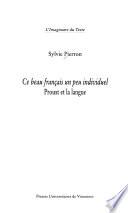 Livre Ce beau français un peu individuel