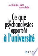 Ce que les psychanalystes apportent à l'université