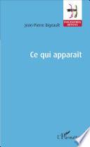 Ce qui apparaît