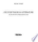 Ceci n'est pas de la littérature