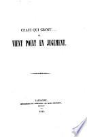 Celui qui croit ne vient point en jugement