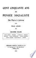 Cent cinquante ans de pensée socialiste, de Gracchus Babeuf à Lénine