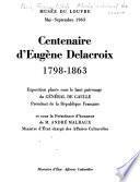 Centenaire d'Eugène Delacroix, 1798-1863