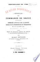 Centenaire de 1792. Le livre d'honneur républicain des communes de Savoie
