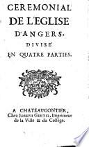 Cérémonial de l'Église d'Angers, etc