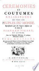 Cérémonies et coutumes religieuses de tous les peuples du monde