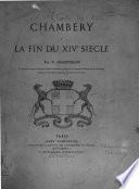 Chambéry à la fin du XIVe siècle