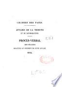 Chambre des pairs. Affaire de La tribune et du Réformateur