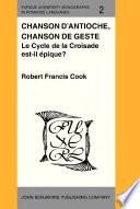 Chanson d'Antioche, chanson de geste