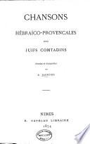 Chansons hébraico-provencales des juifs comtadins