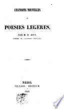Chansons nouvelles et poésies légères