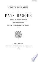 Chants populaires du pays basque