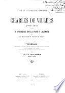 Charles de Villers, 1765-1815
