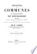 Chartes de communes et d'affranchissements en Bourgogne