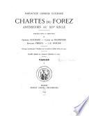Chartes du Forez