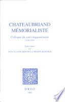 Chateaubriand mémorialiste