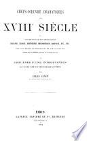 Chefs d'oeuvre dramatiques du XVIIIe siècle
