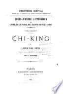 Chi-king ou livre des vers