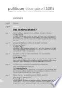 Chine : une nouvelle diplomatie ? - Israël/Palestine - Politique étrangère 3/2014
