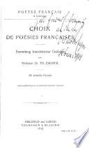 Choix de poésies françaises