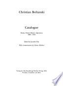 Christian Boltanski, Catalogue