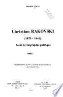 Christian Rakovski, 1873-1941