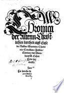 Chronica der Altenn Christlichen Kirchen