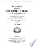 Chronique d'Abou-Djafar Mohammed Tabari