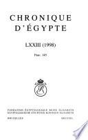 Chronique d'Égypte